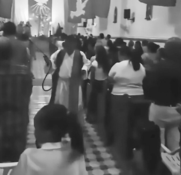 Read more about the article Priest Drenches Crowd With Holy Water Fumigation Pump
