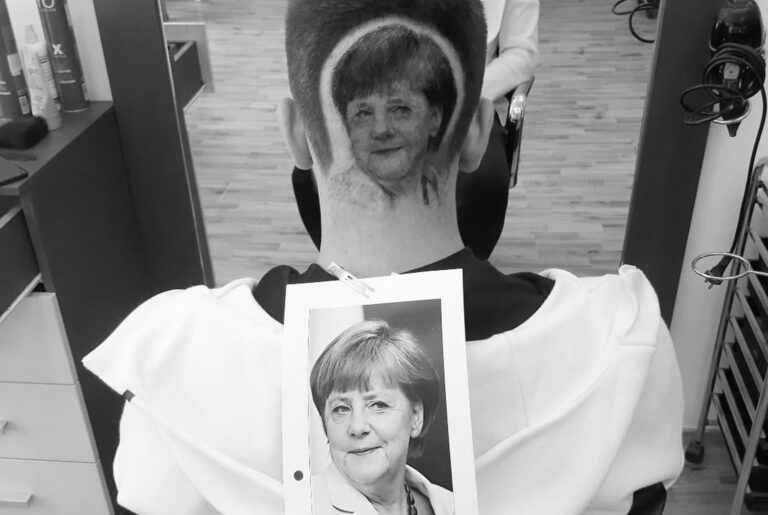 Read more about the article Barber Shaves Life-Like Angela Merkel Onto Clients Head