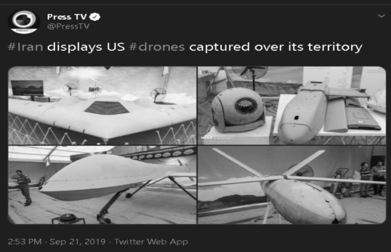 Read more about the article Iran Puts Downed British And US Drones On Display