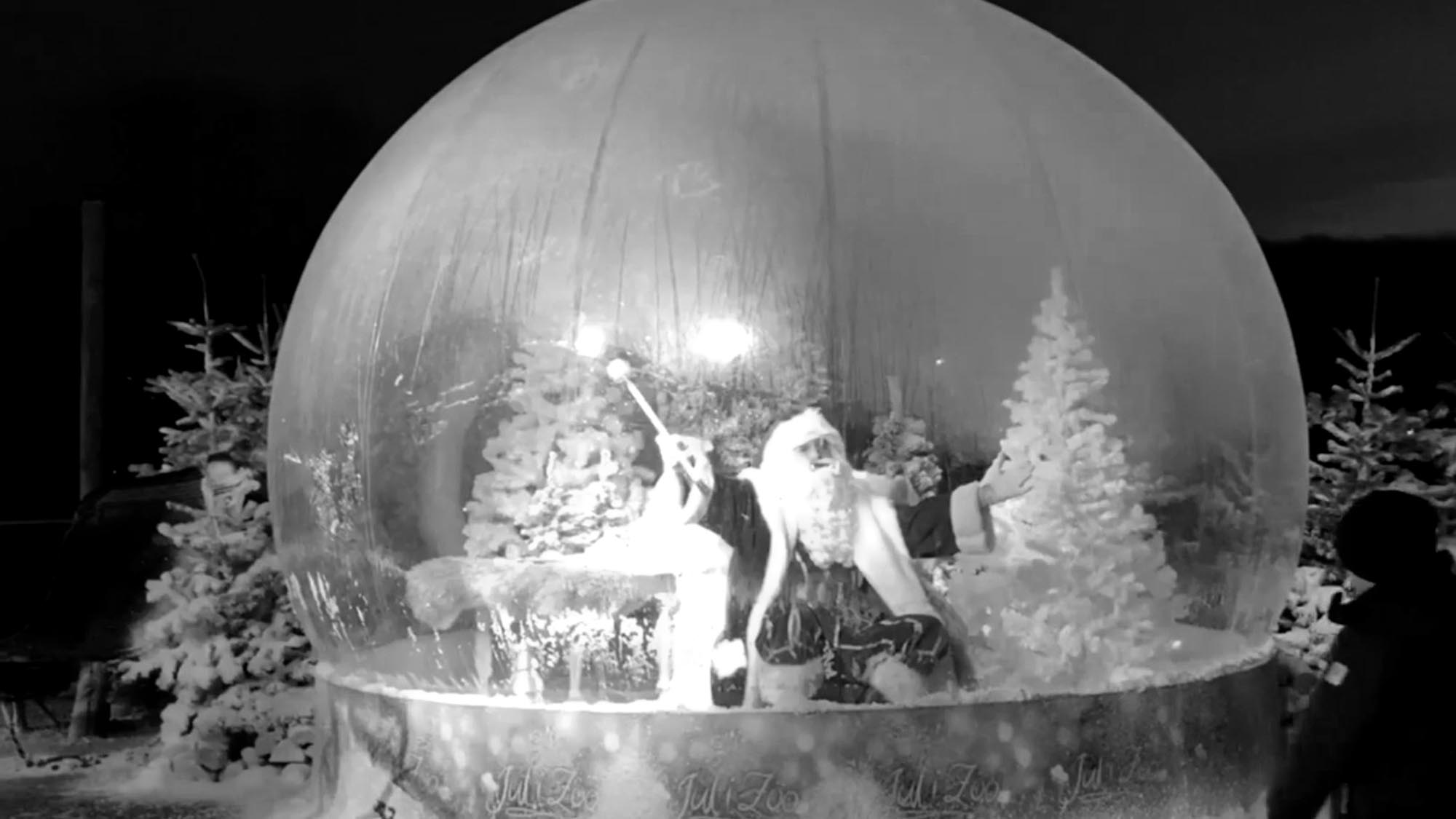 Read more about the article Zoo Puts Santa In Huge COVID-Free Snow Globe To Greet Kids