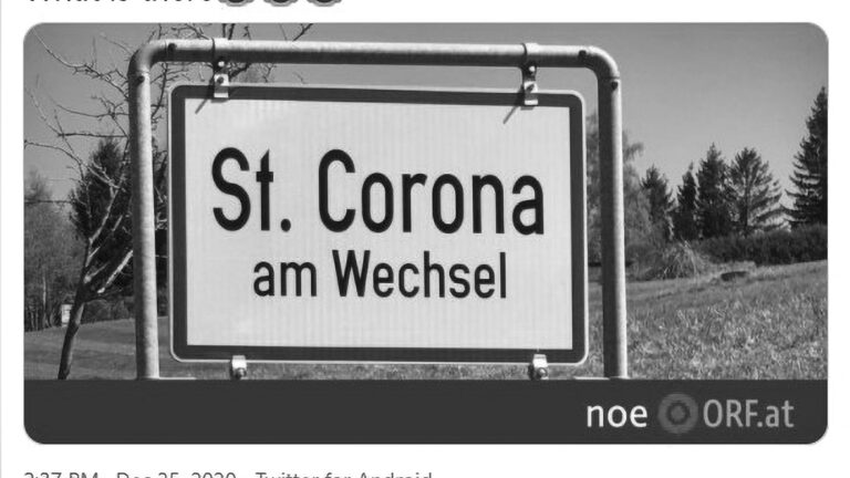 Read more about the article Signs In Sleepy Austrian Town Of St Corona Am Wechsel Stolen By Pandemic Pranksters