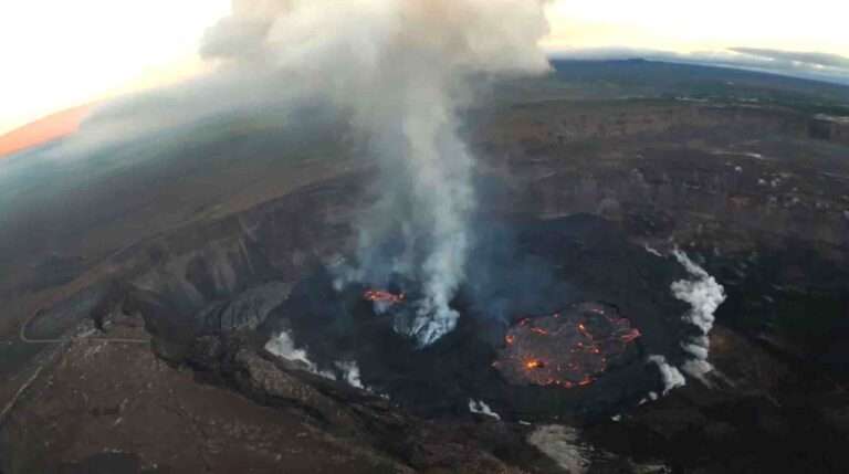 Read more about the article Molten Magma Flows Down Side Of Active Volcano