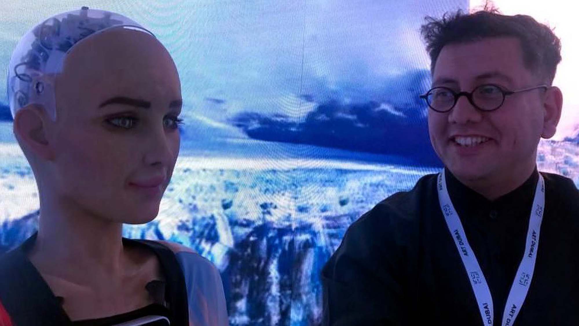 Sophia The Robot Stuns Public During Surprise Appearance At Dubai Art Fair