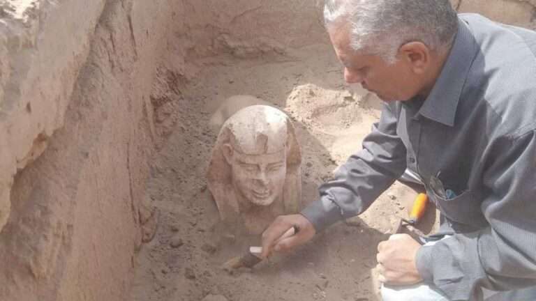Read more about the article 2,000-Year-Old Sphinx-Like Statue Unearthed In Egypt