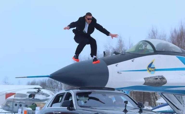Read more about the article Stuntman Ready For Hollywood After 50 Cent Reposts Amazing Clip Of Him Jumping Over Fighter Jet From Top Of Rolls Royce