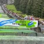 Climate Activists Dye Water In UNESCO World Heritage Site To Protest Against Chemical Company